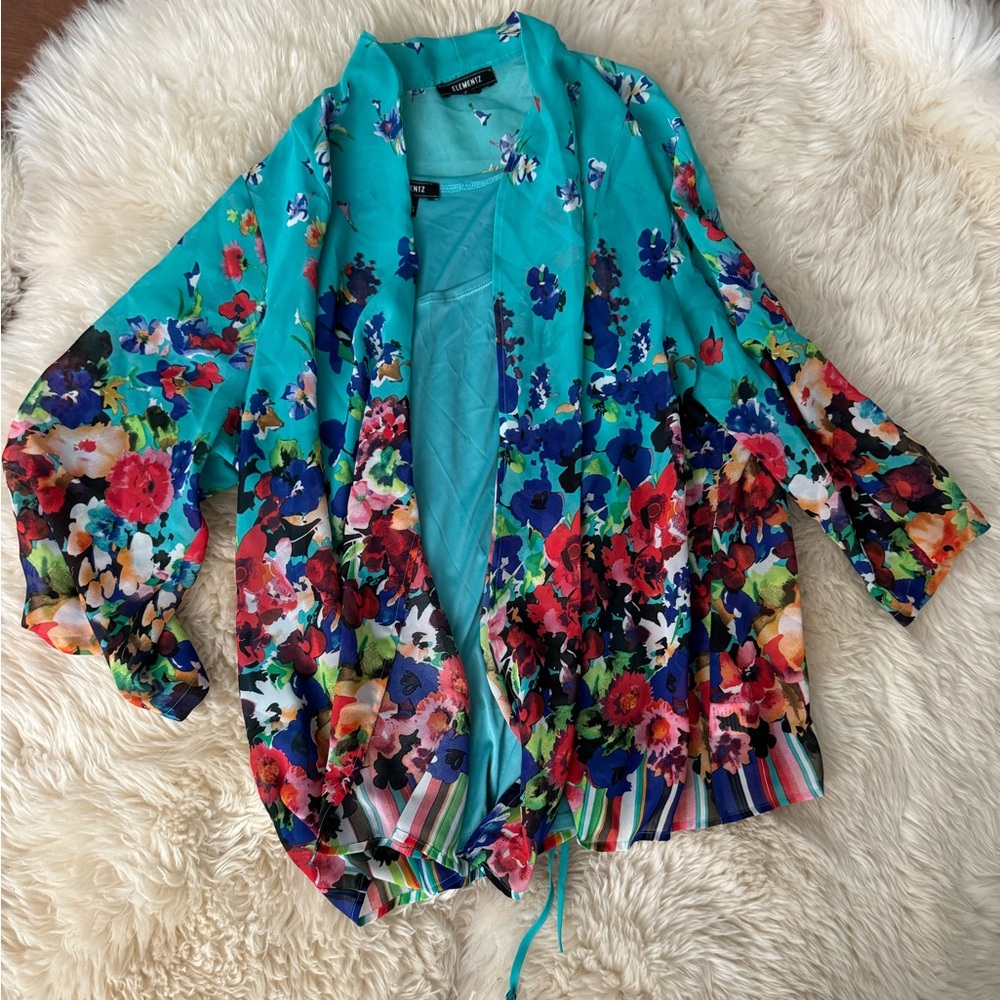 Womens blouse with built in under shirt
